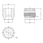 Nozzle Cased In Threaded Steel Sleeve