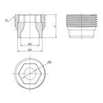 Nozzle Cased In Threaded Steel Sleeve