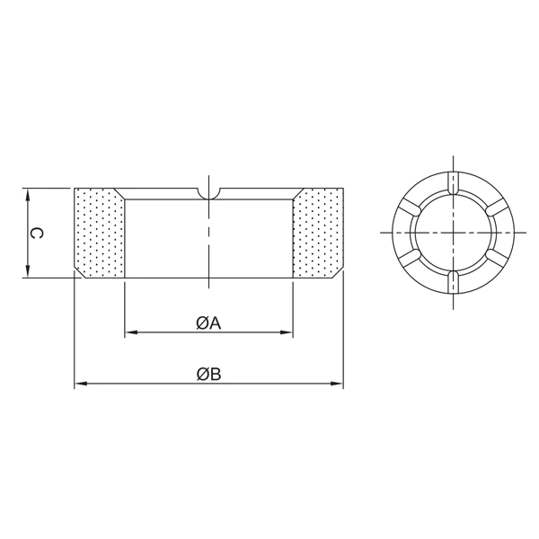 Straight Tube Sleeve With Keyway And Spiral Groove
