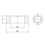 Straight Tube Sleeve With Keyway And Spiral Groove