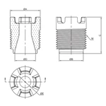 Threaded Nozzle Of Castle Top Wrench Series