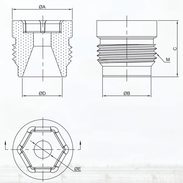 Threaded Nozzle Of Inner Hexagon Wrench Series