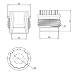 Threaded Nozzle Of Plumblossom Teeth Wrench Series